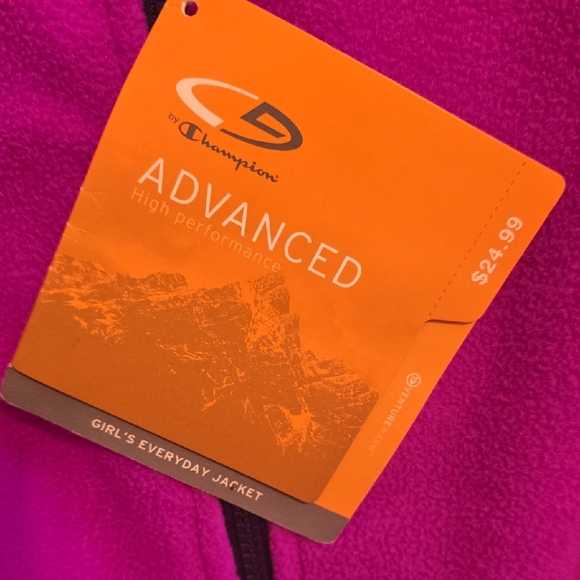 Champion Purple Fleece Jacket with Dark Blue Trim - Picture 3 of 6